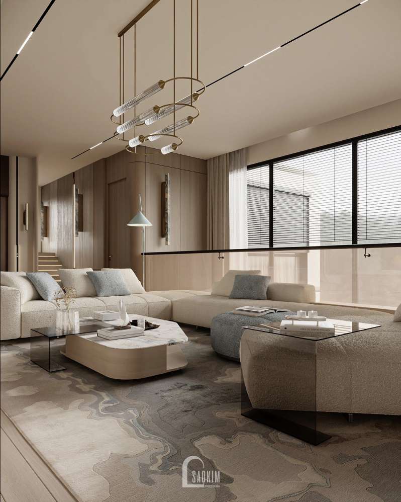 Thiết kế nội thất phong cách Contemporary kết hợp hài hòa giữa gỗ, đá và kim loại